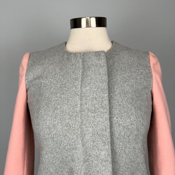 Sabine Womens Layne Colorblock Zip Front Jacket Gray Pink Blue size XS - Picture 3 of 13